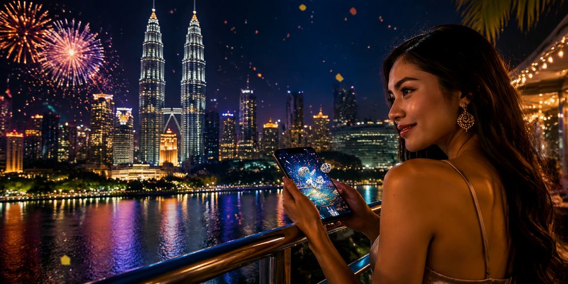 Permainan dadu tradisional di Kuala Lumpur dengan suasana Melayu